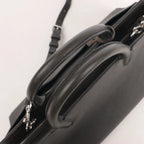 Saint Laurent Cabas Rive Gauche Leather x Suede 2Way Handbag in Dark Gray 436620