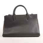 Saint Laurent Cabas Rive Gauche Leather x Suede 2Way Handbag in Dark Gray 436620