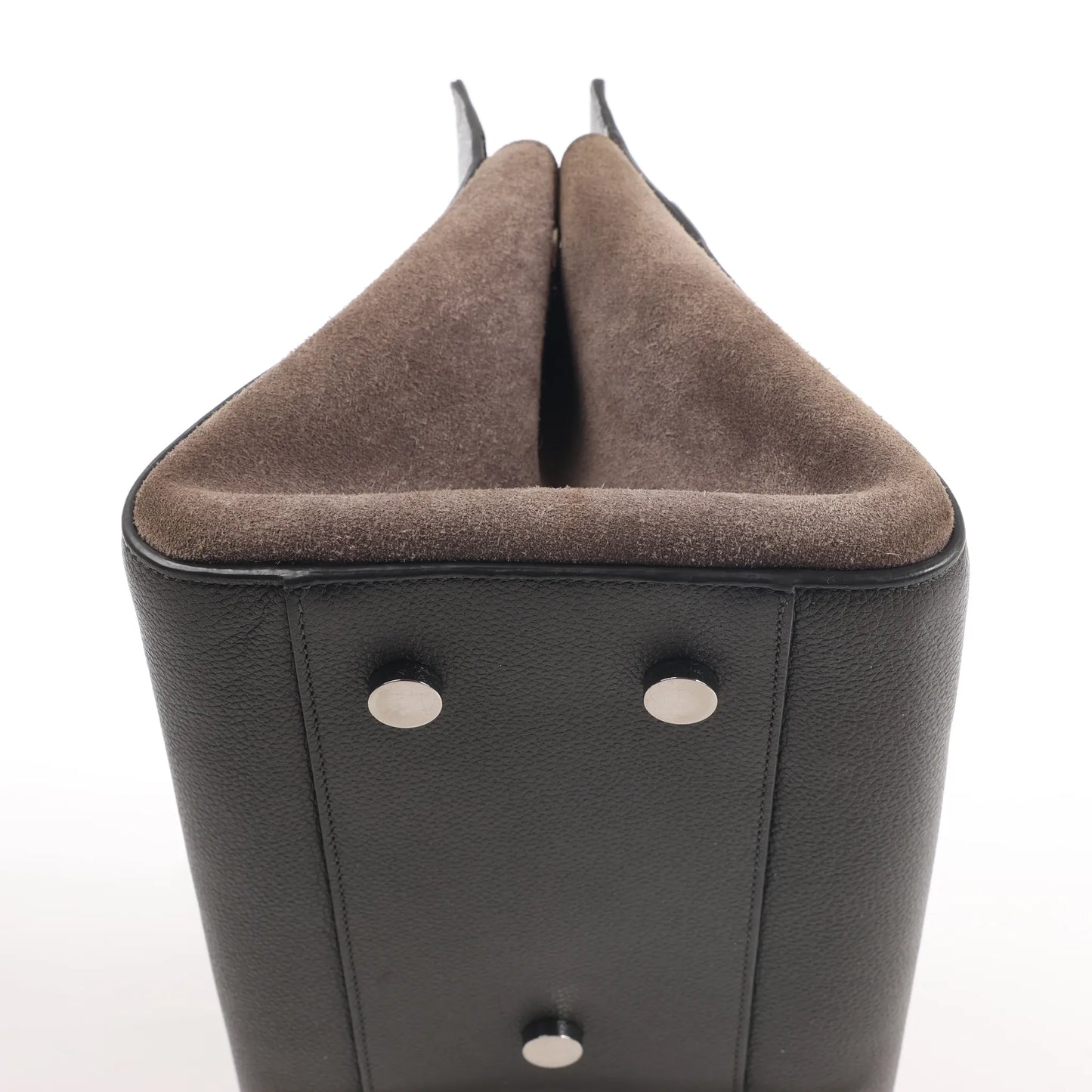 Saint Laurent Cabas Rive Gauche Leather x Suede 2Way Handbag in Dark Gray 436620