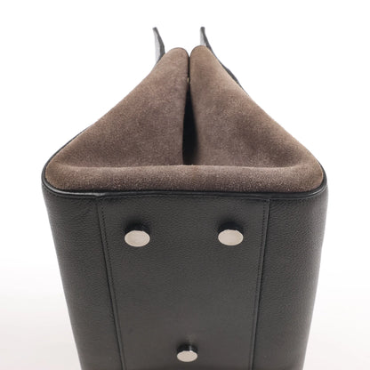 Saint Laurent Cabas Rive Gauche Leather x Suede 2Way Handbag in Dark Gray 436620