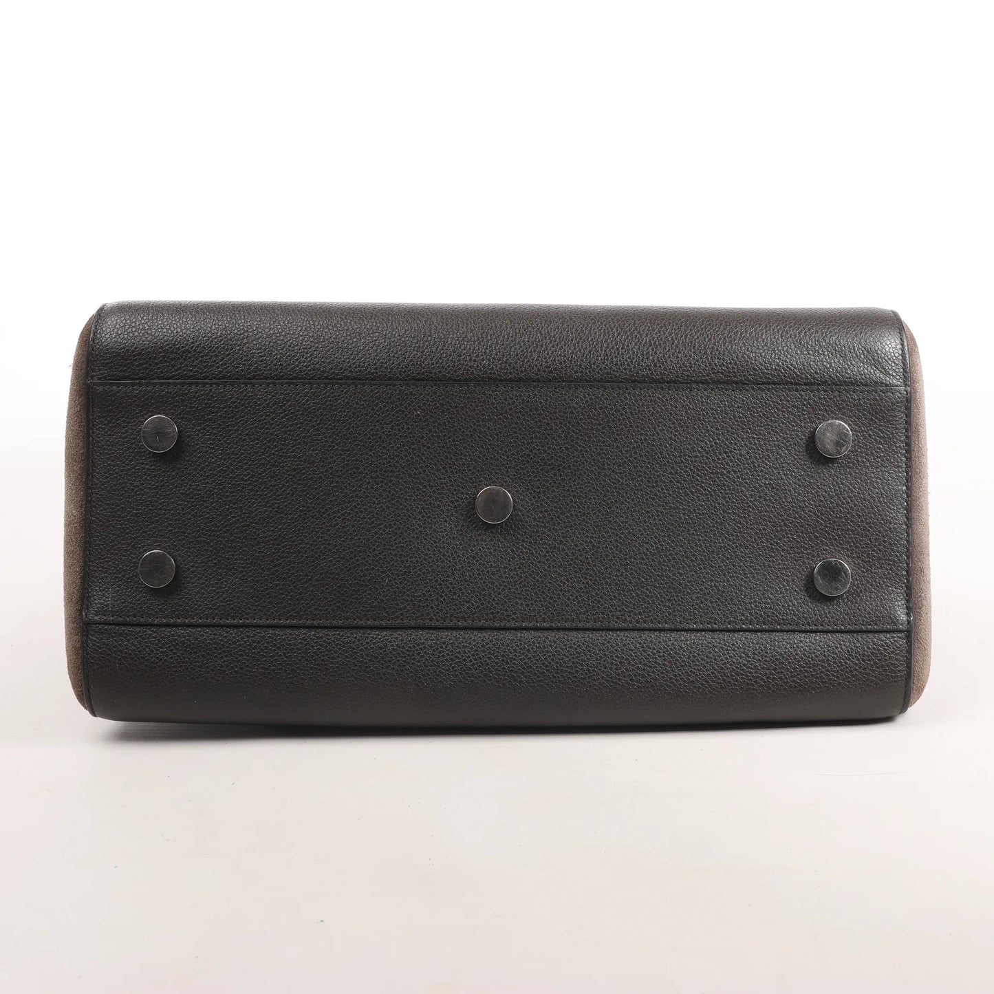 Saint Laurent Cabas Rive Gauche Leather x Suede 2Way Handbag in Dark Gray 436620