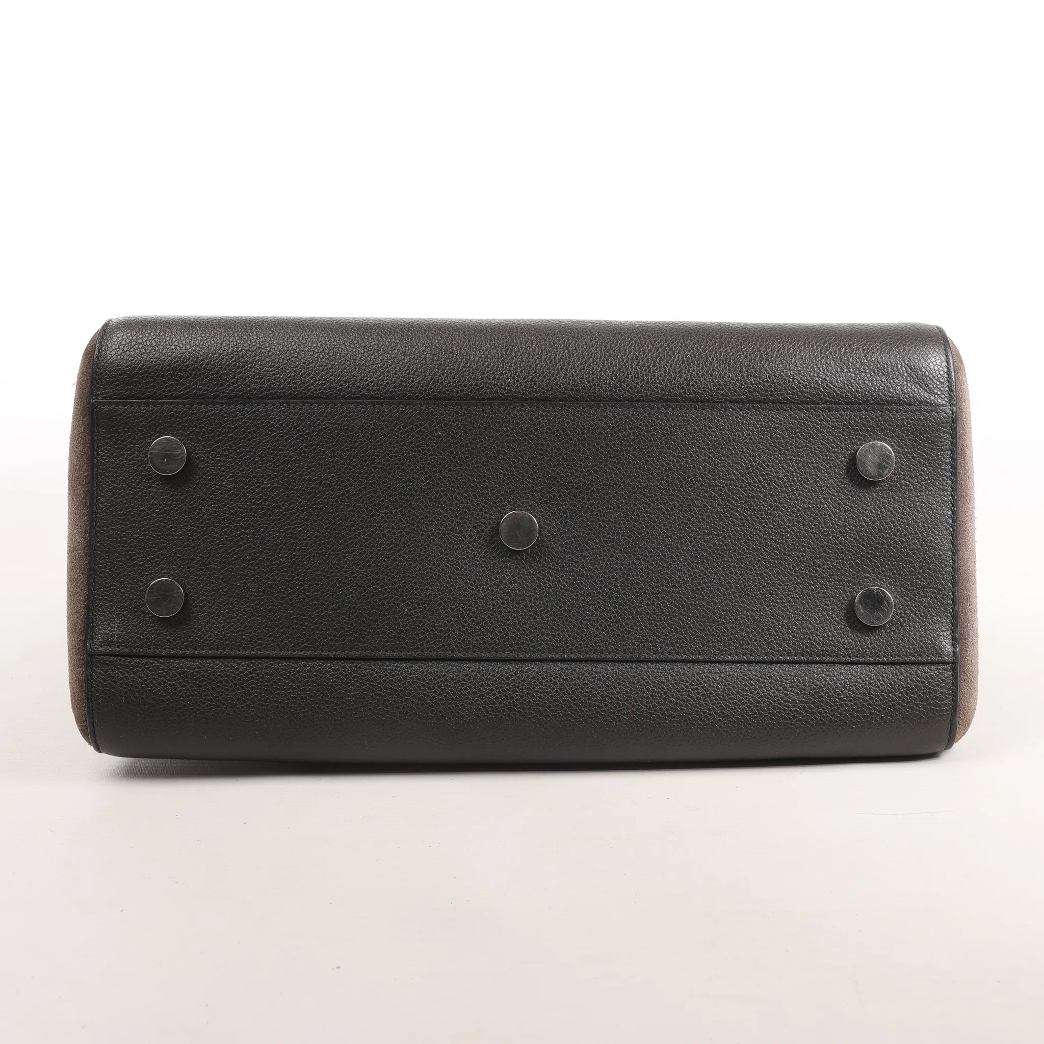 Saint Laurent Cabas Rive Gauche Leather x Suede 2Way Handbag in Dark Gray 436620