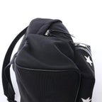 Saint Laurent Paris City Canvas & Leather Backpack in Black × Silver 534968