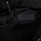 Saint Laurent Paris City Canvas & Leather Backpack in Black × Silver 534968