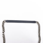 Saint Laurent Paris College Monogramme Leather Chain Handbag in Navy Blue 392738