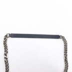 Saint Laurent Paris College Monogramme Leather Chain Handbag in Navy Blue 392738