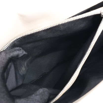 Sac bandoulière chaîne en cuir Saint Laurent Paris College, gris 392738