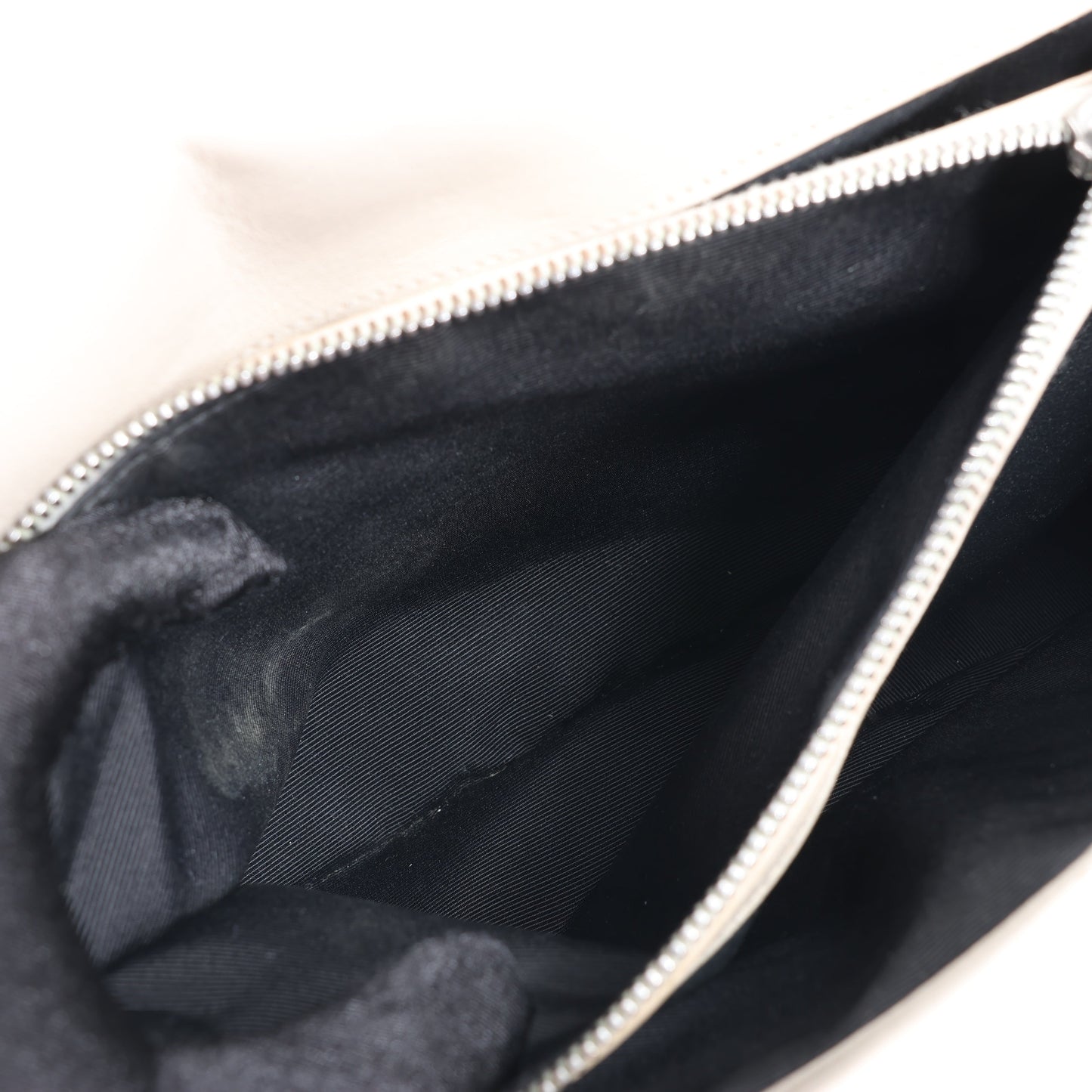 Saint Laurent Paris College Leather Chain Shoulder Bag in Gray 392738