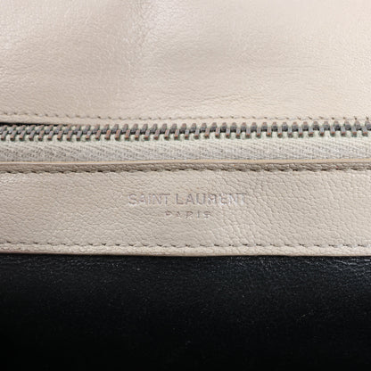 Saint Laurent Paris College Leather Chain Shoulder Bag in Gray 392738