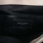 Saint Laurent Paris College Leather Chain Shoulder Bag in Gray 392738