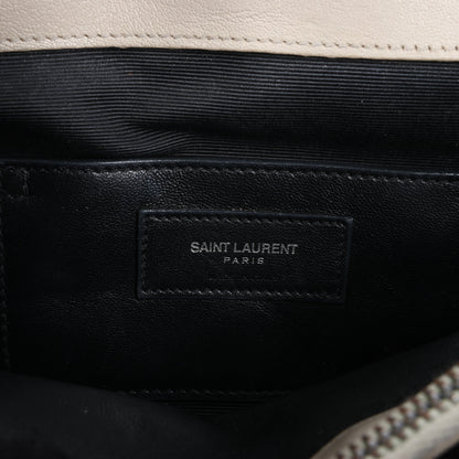 Saint Laurent Paris College Leather Chain Shoulder Bag in Gray 392738