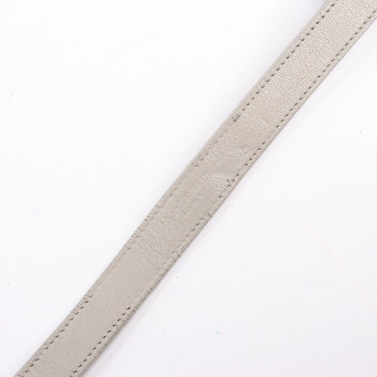 Sac bandoulière chaîne en cuir Saint Laurent Paris College, gris 392738