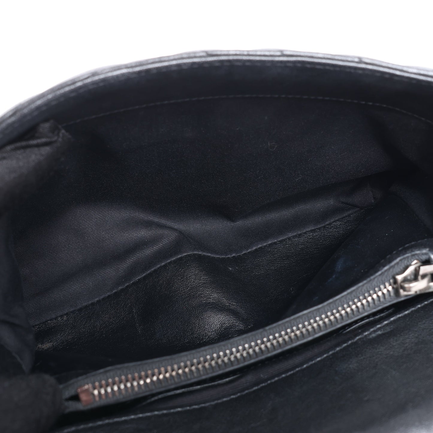 Saint Laurent Paris College Leather x Rhinestone Chain Shoulder Bag in Black 428056