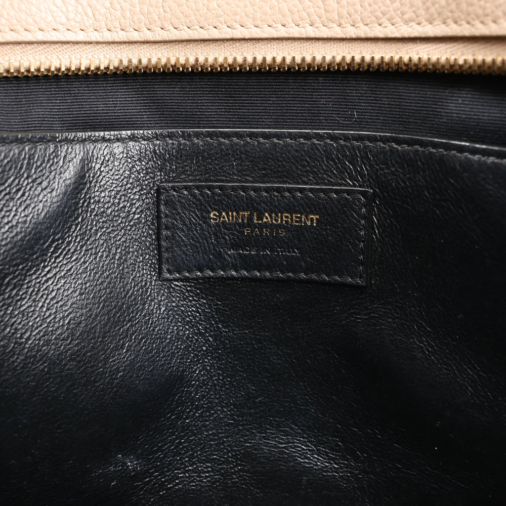 Saint Laurent Paris Downtown Cabas Leather & Suede 2Way Handbag in Beige 635346