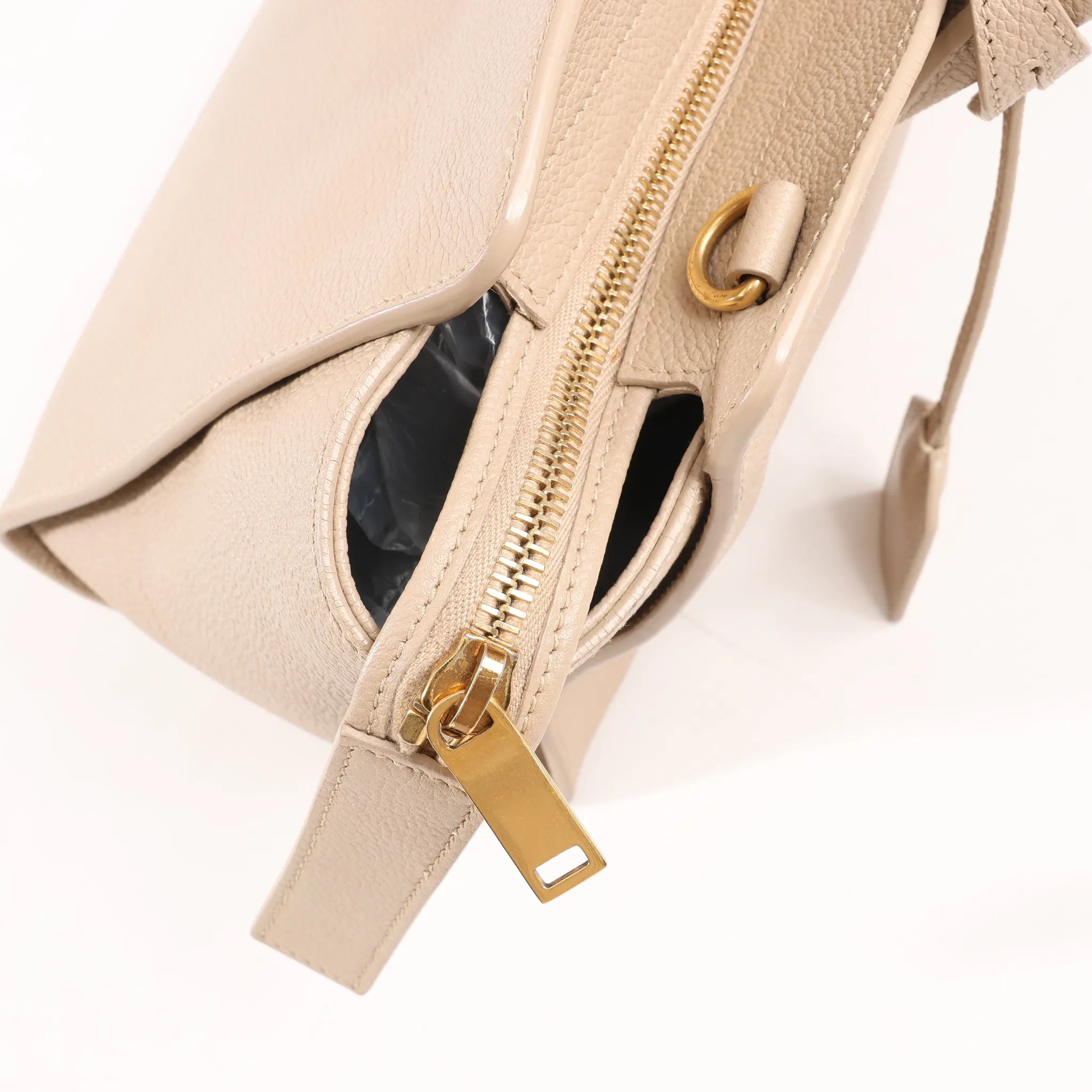 Saint Laurent Paris Downtown Cabas Leather & Suede 2Way Handbag in Beige 635346