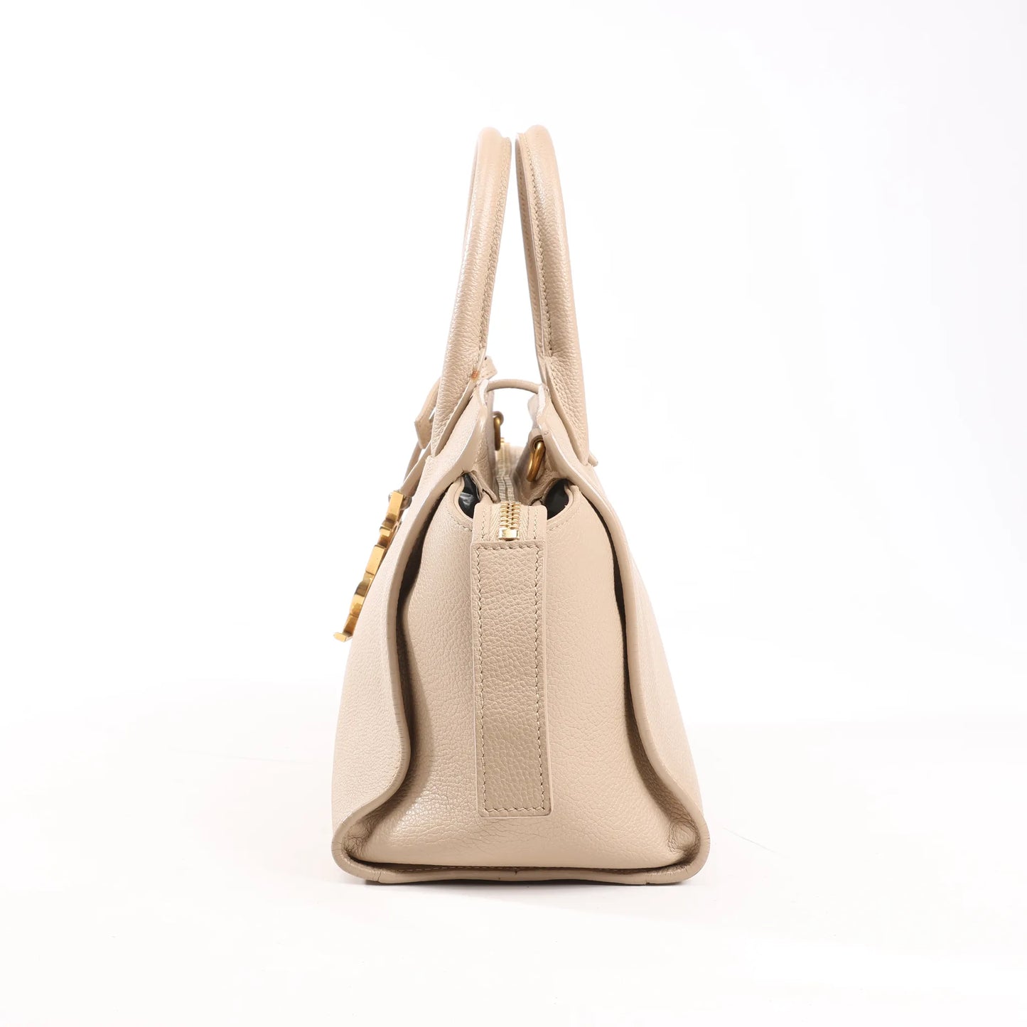 Saint Laurent Paris Downtown Cabas Leather & Suede 2Way Handbag in Beige 635346