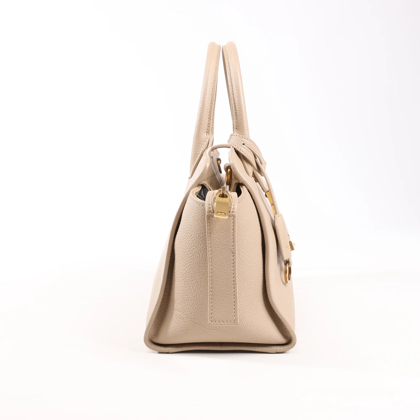 Saint Laurent Paris Downtown Cabas Leather & Suede 2Way Handbag in Beige 635346