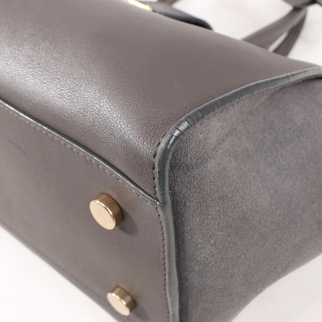 Saint Laurent Paris Downtown Cabas Leather 2Way Handbag in Gray 436834