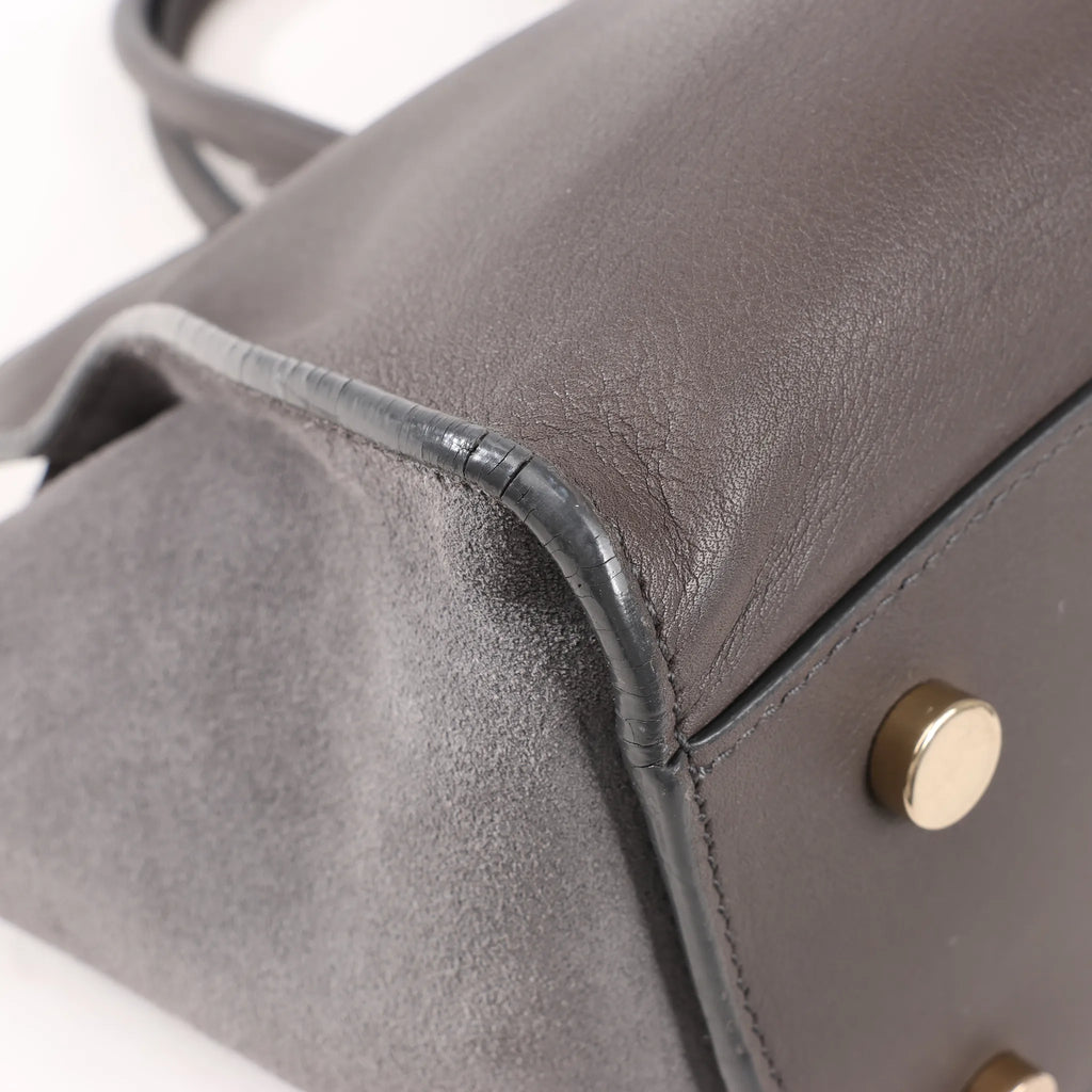 Saint Laurent Paris Downtown Cabas Leather 2Way Handbag in Gray 436834