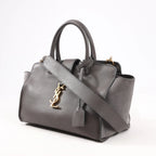 Saint Laurent Paris Downtown Cabas Leather 2Way Handbag in Gray 436834