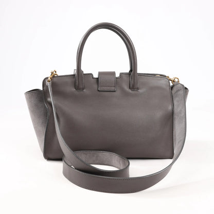 Saint Laurent Paris Downtown Cabas Leather 2Way Handbag in Gray 436834