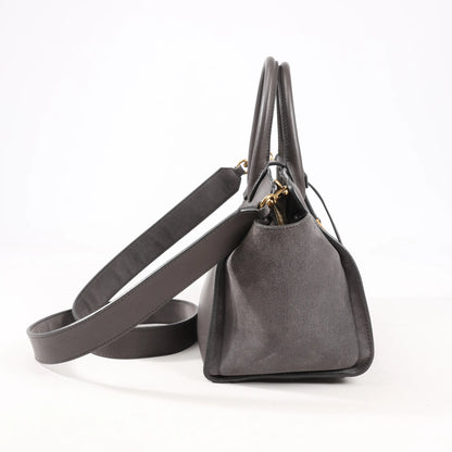 Saint Laurent Paris Downtown Cabas Leather 2Way Handbag in Gray 436834