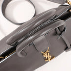 Saint Laurent Paris Downtown Cabas Leather 2Way Handbag in Gray 436834