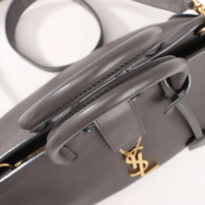 Saint Laurent Paris Downtown Cabas Leather 2Way Handbag in Gray 436834