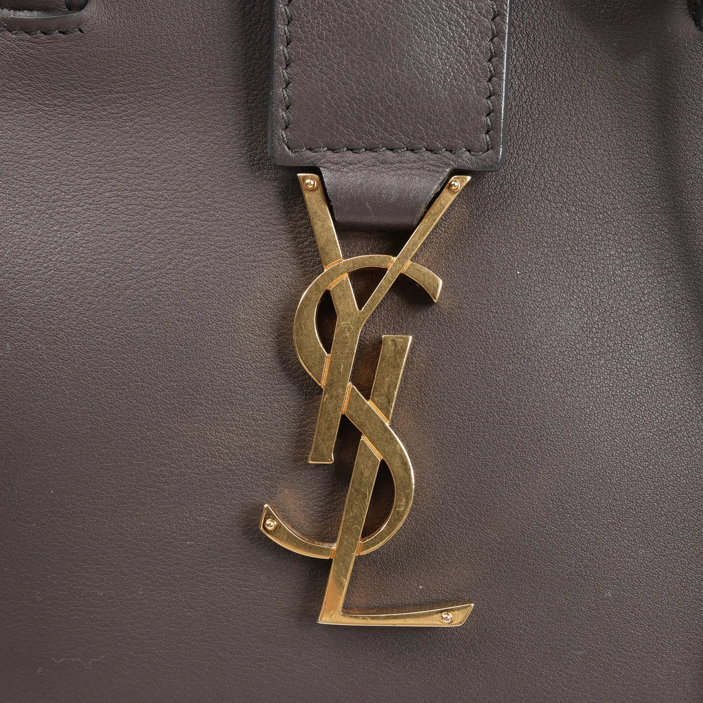 Saint Laurent Paris Downtown Cabas Leather 2Way Handbag in Gray 436834
