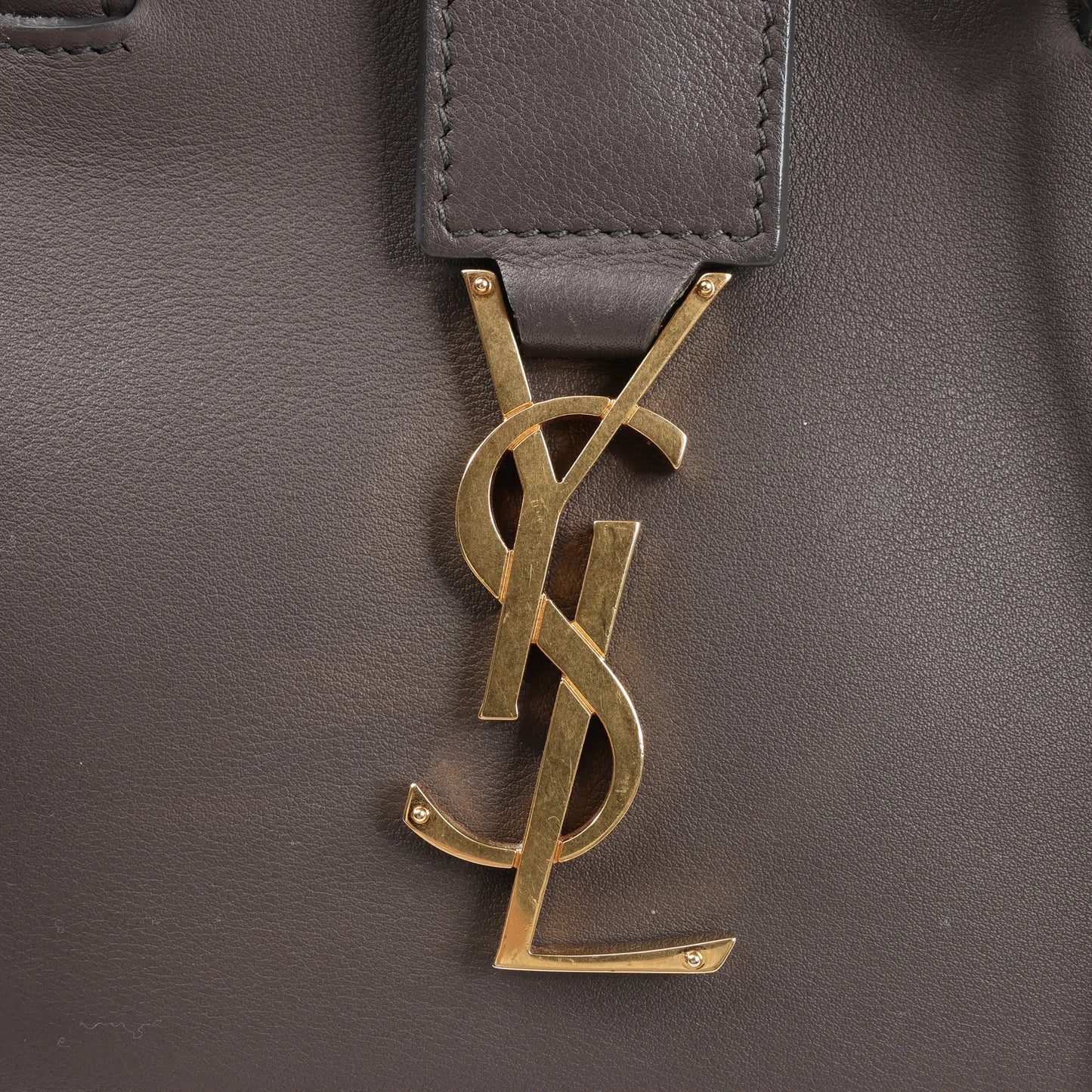 Saint Laurent Paris Downtown Cabas Leather 2Way Handbag in Gray 436834