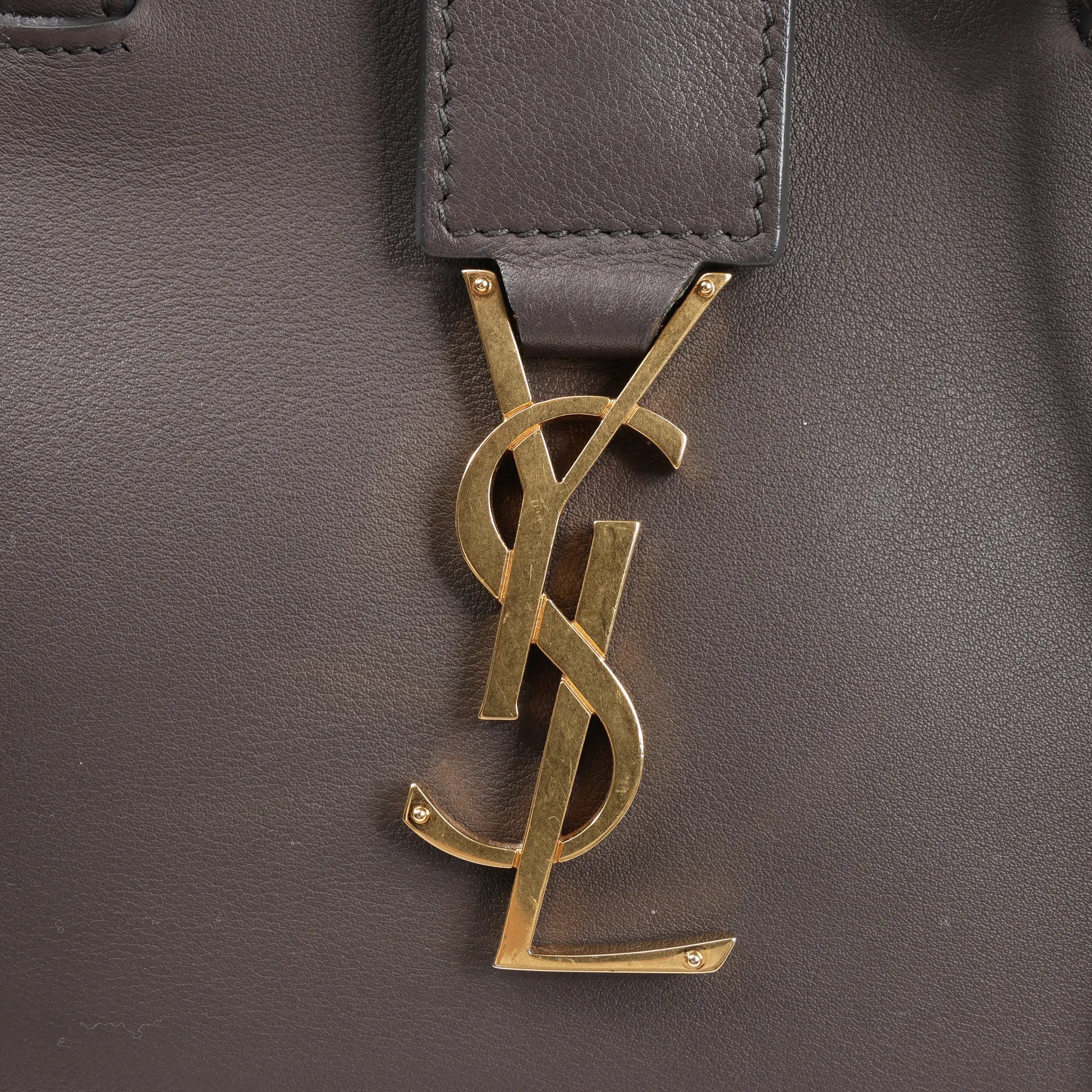 Saint Laurent Paris Downtown Cabas Leather 2Way Handbag in Gray 436834