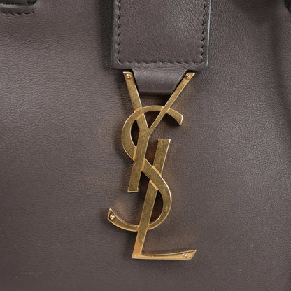Saint Laurent Paris Downtown Cabas Leather 2Way Handbag in Gray 436834
