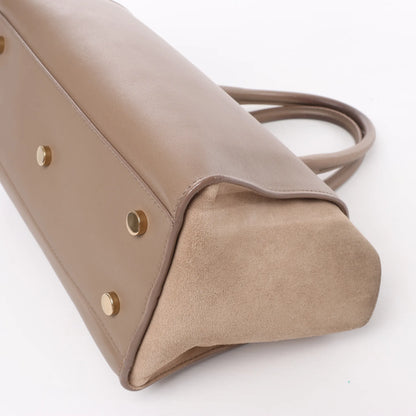 Saint Laurent Paris Downtown Cabas Leather & Suede Handbag in Brown