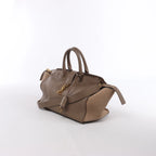 Bolso de mano Saint Laurent Paris Downtown Cabas de piel y ante en beige 635346