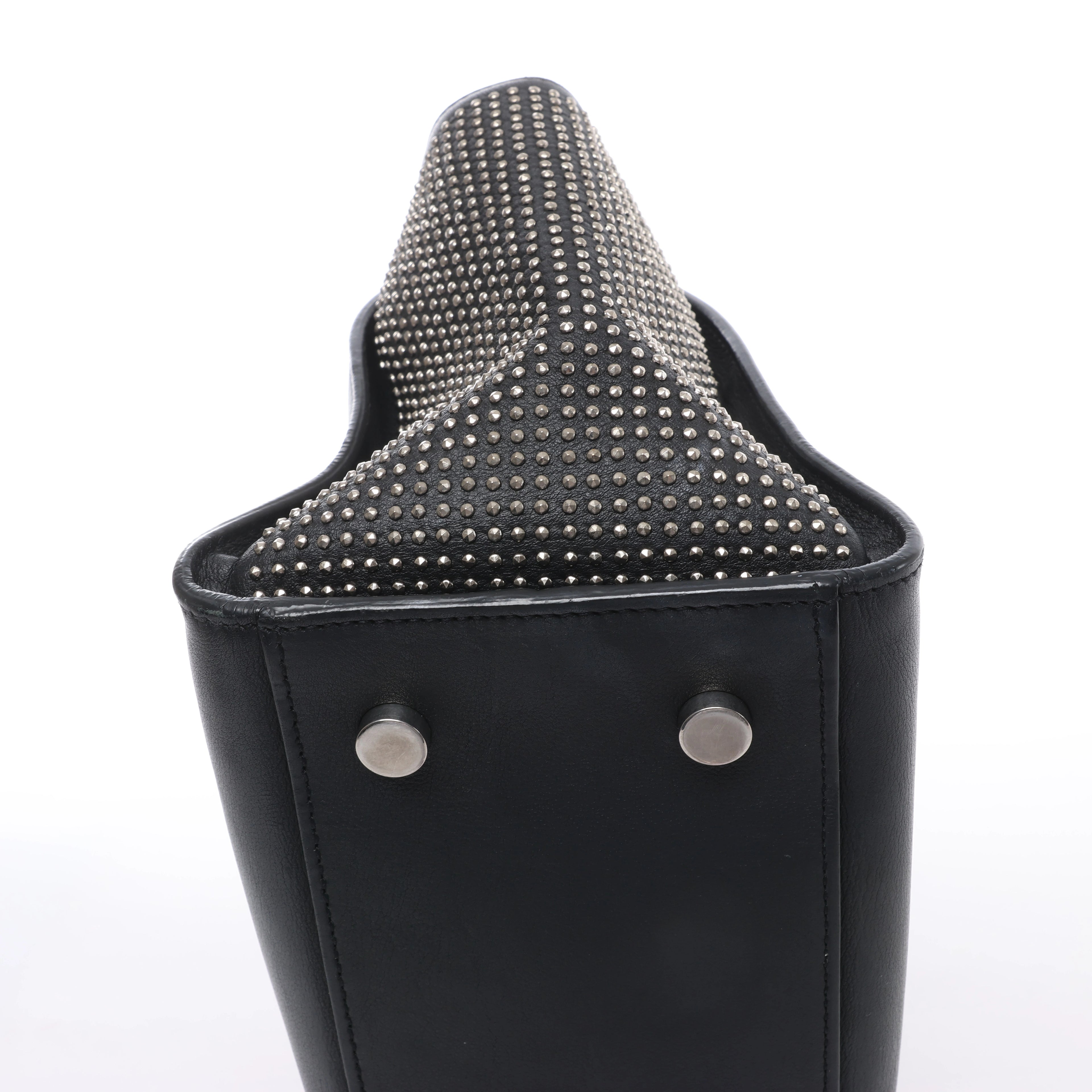 Bolso de hombro de piel Saint Laurent Paris Shopping en gris 600281