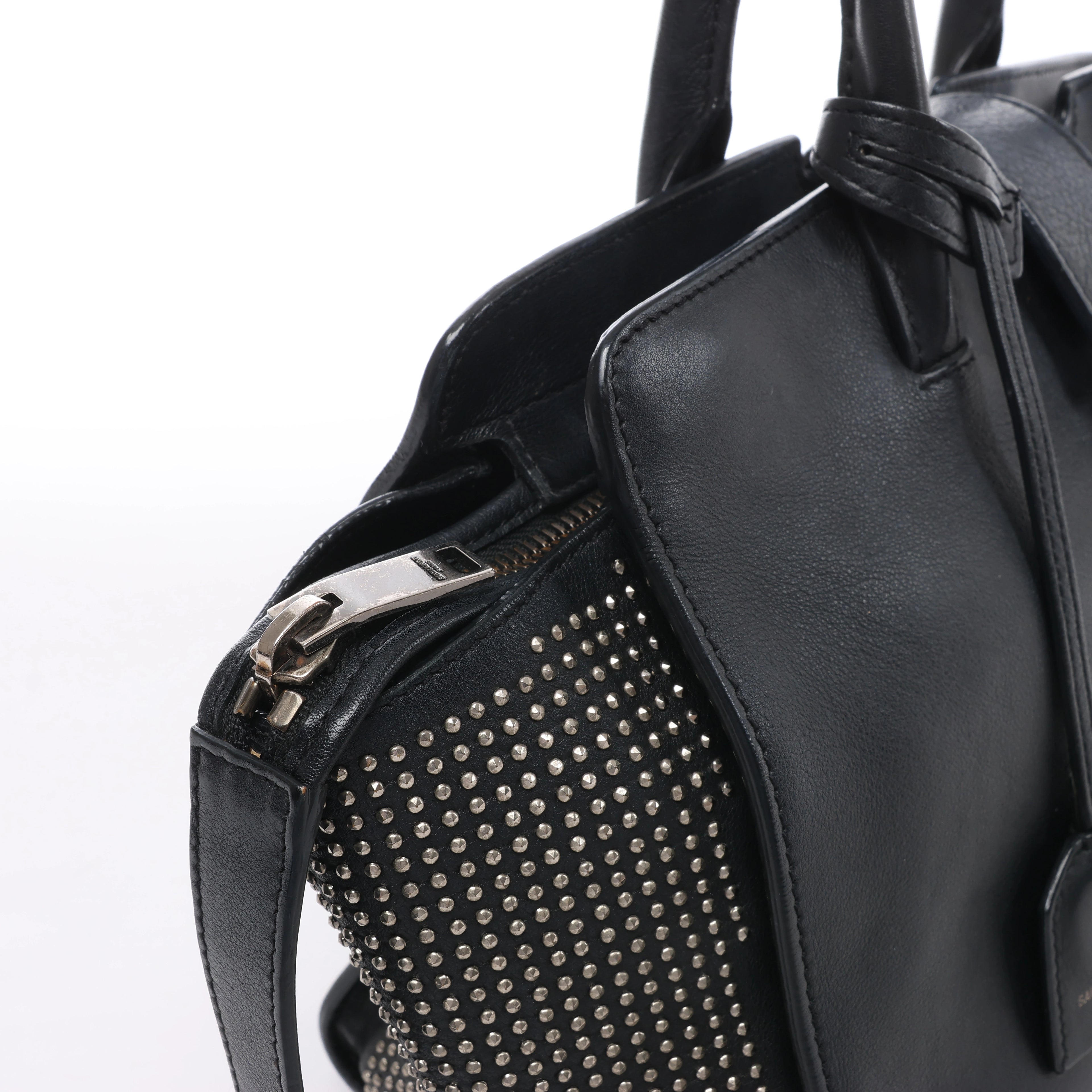 Bolso de hombro de piel Saint Laurent Paris Shopping en gris 600281