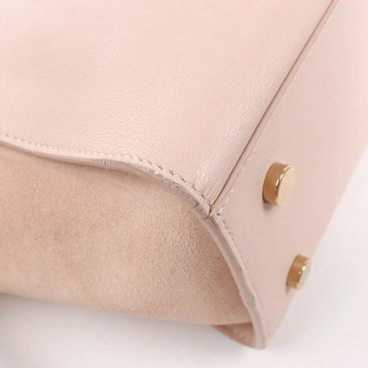 Saint Laurent Paris Downtown Cabas Leather & Suede 2Way Handbag in Pink 436834