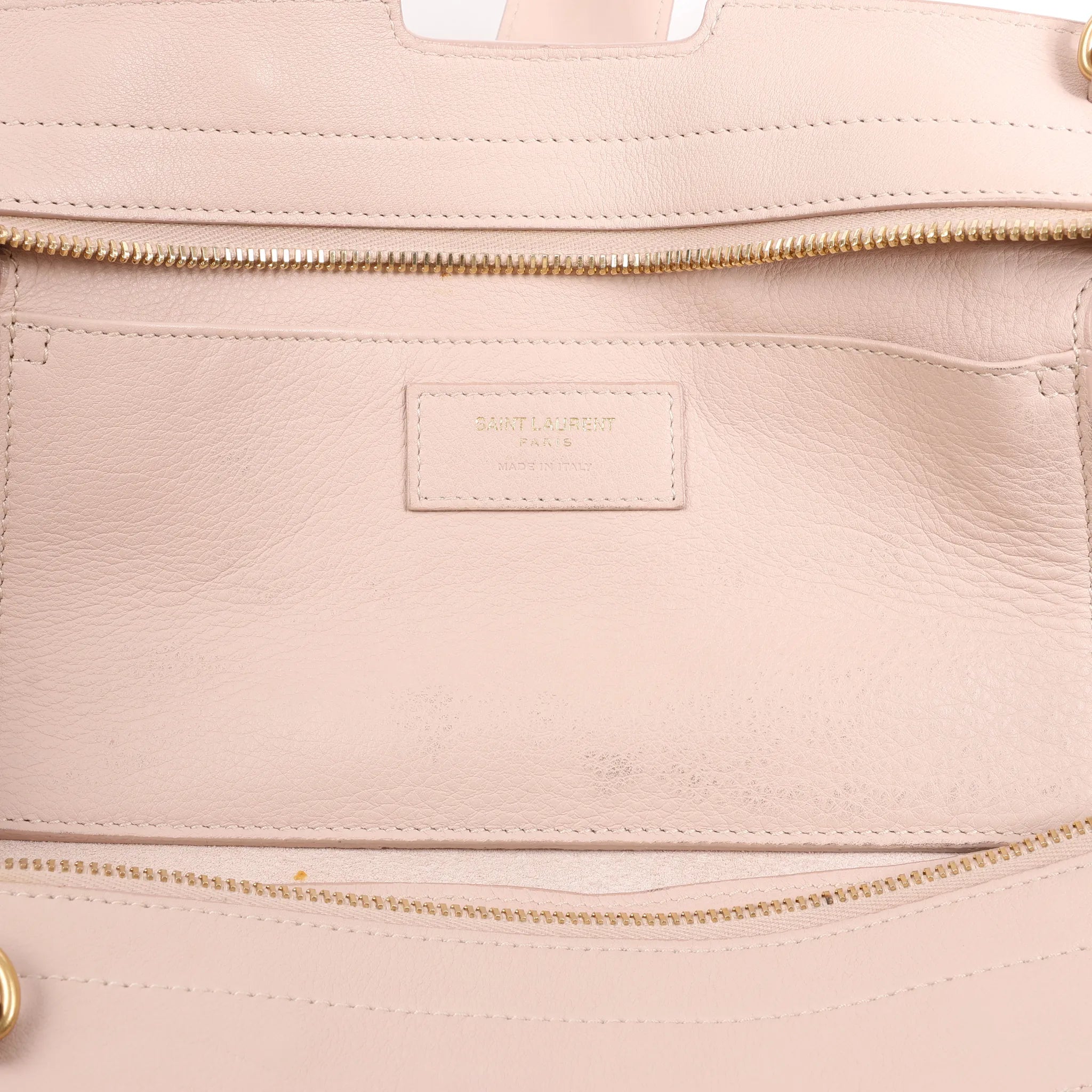 Saint Laurent Paris Downtown Cabas Leather & Suede 2Way Handbag in Pink 436834