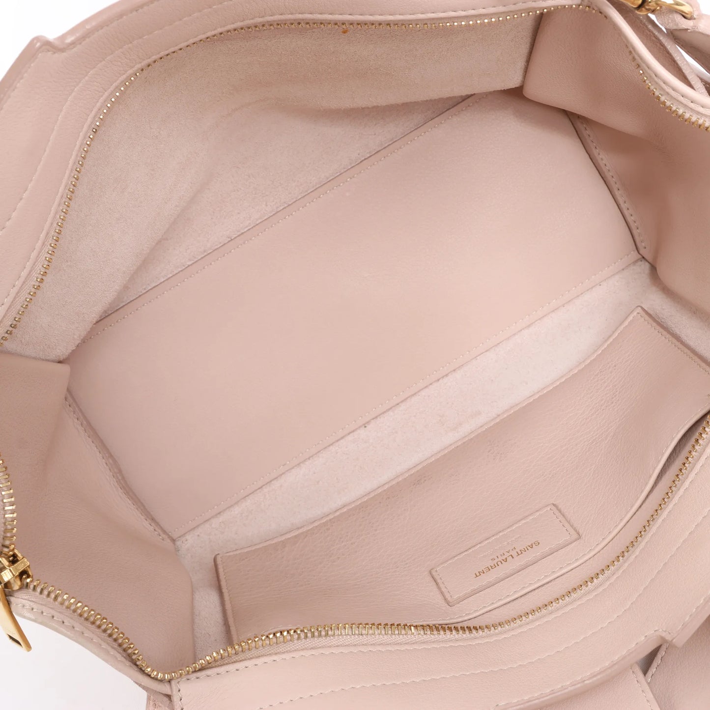 Saint Laurent Paris Downtown Cabas Leather & Suede 2Way Handbag in Pink 436834