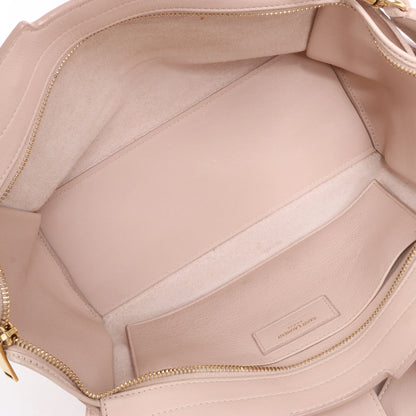 Saint Laurent Paris Downtown Cabas Leather & Suede 2Way Handbag in Pink 436834