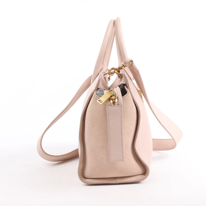 Saint Laurent Paris Downtown Cabas Leather & Suede 2Way Handbag in Pink 436834