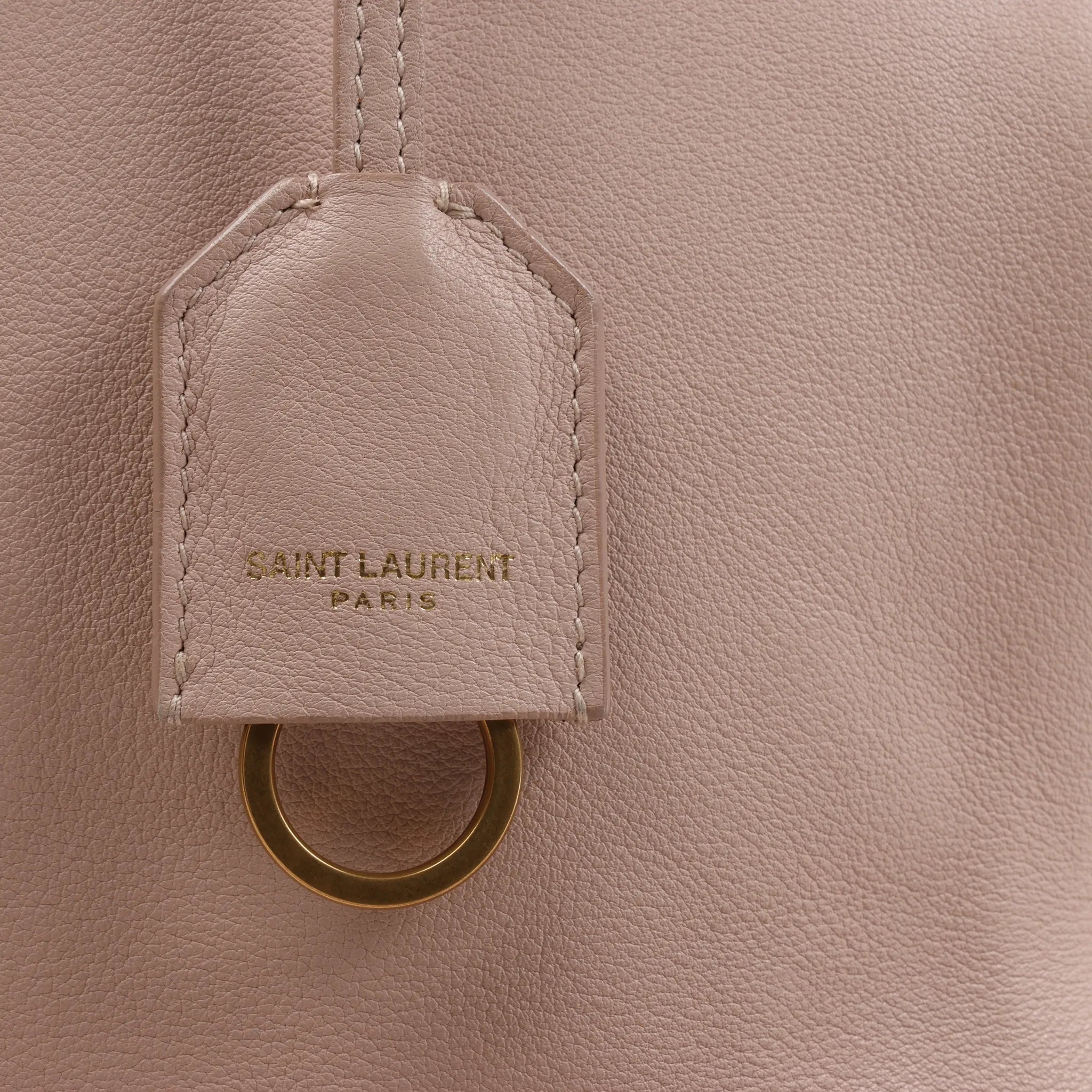 Saint Laurent Paris Downtown Cabas Leather & Suede 2Way Handbag in Pink 436834