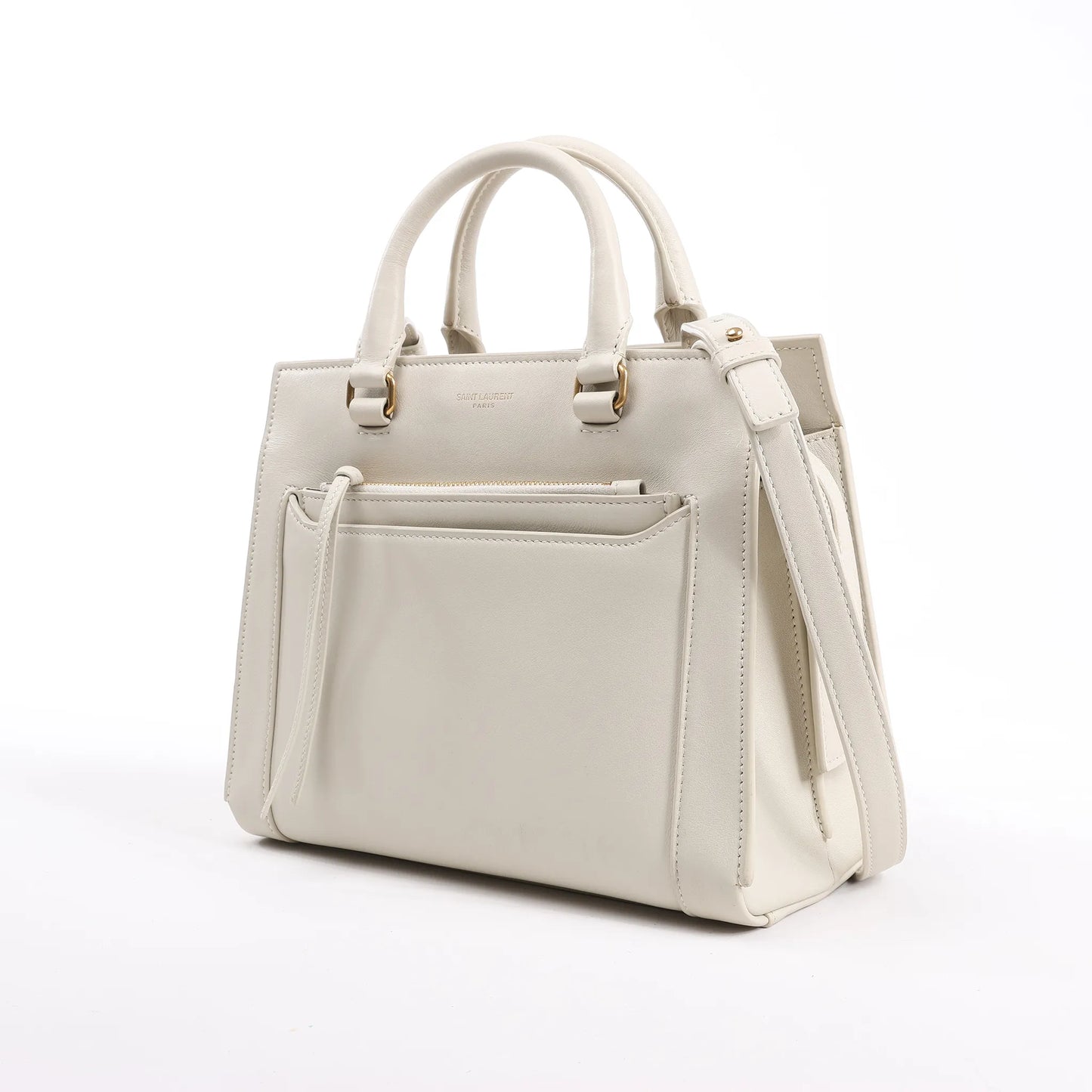 Saint Laurent Paris Eastside Leather Handbag in Ecru 554116