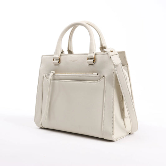 Saint Laurent Paris Eastside Leather Handbag in Ecru 554116