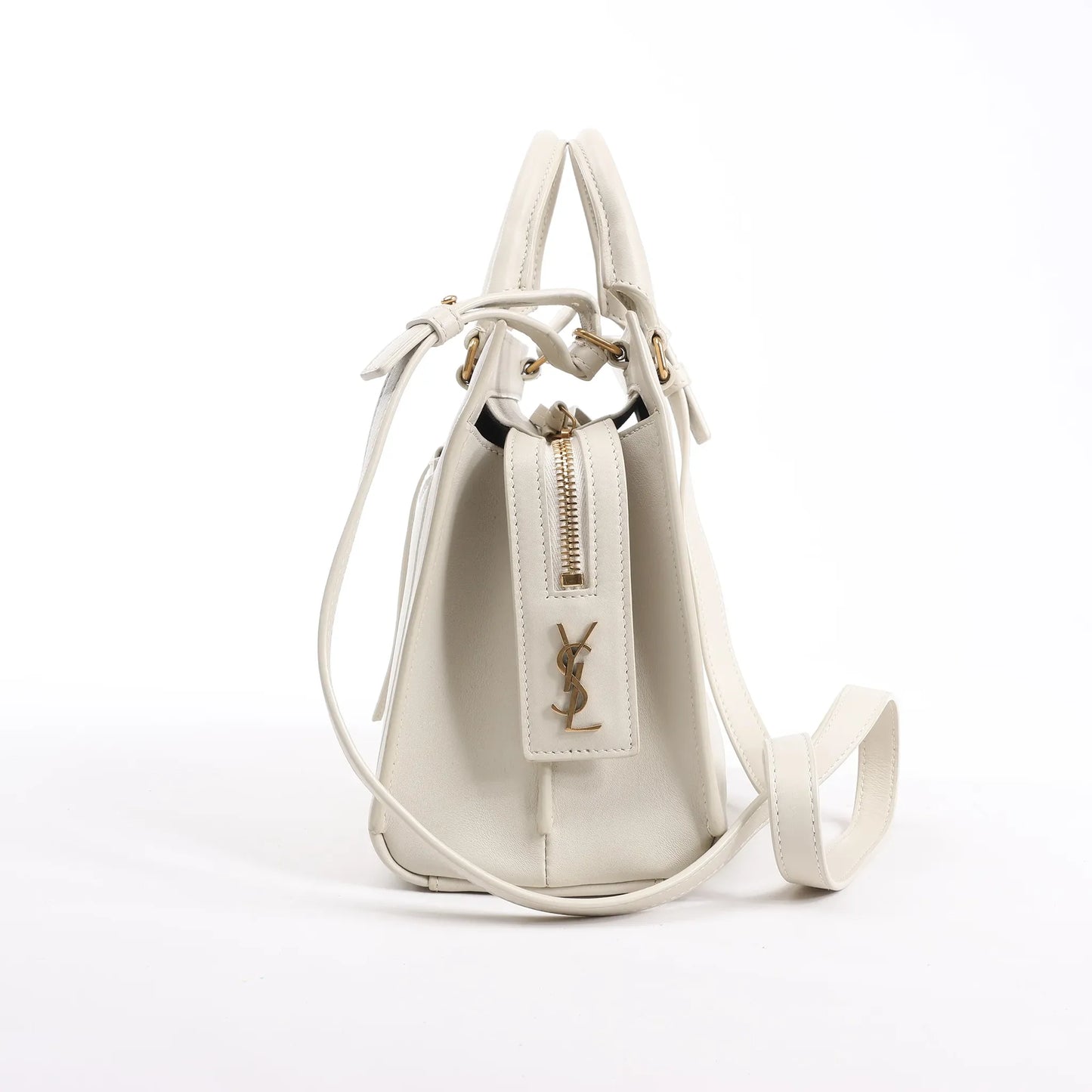 Saint Laurent Paris Eastside Leather Handbag in Ecru 554116