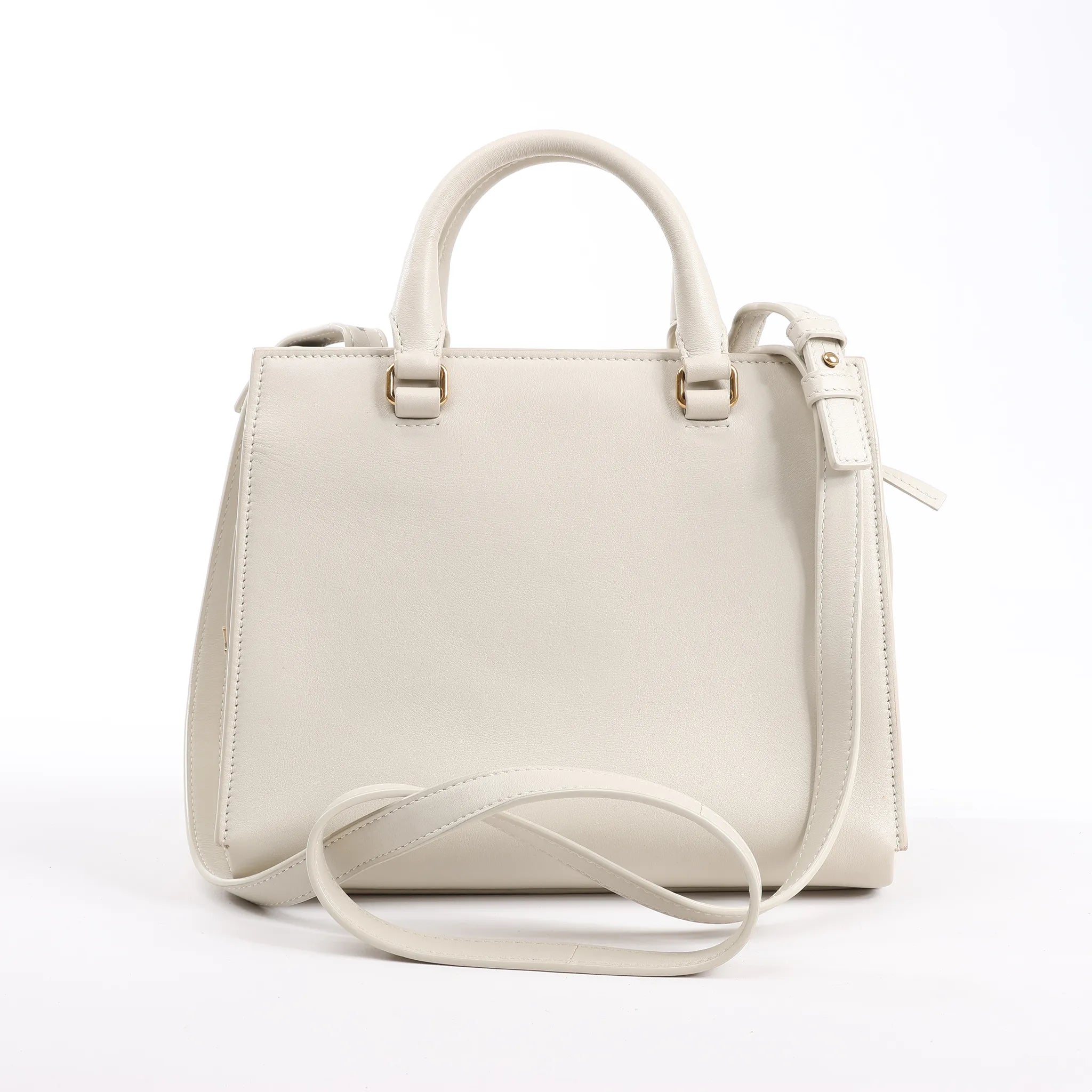 Saint Laurent Paris Eastside Leather Handbag in Ecru 554116