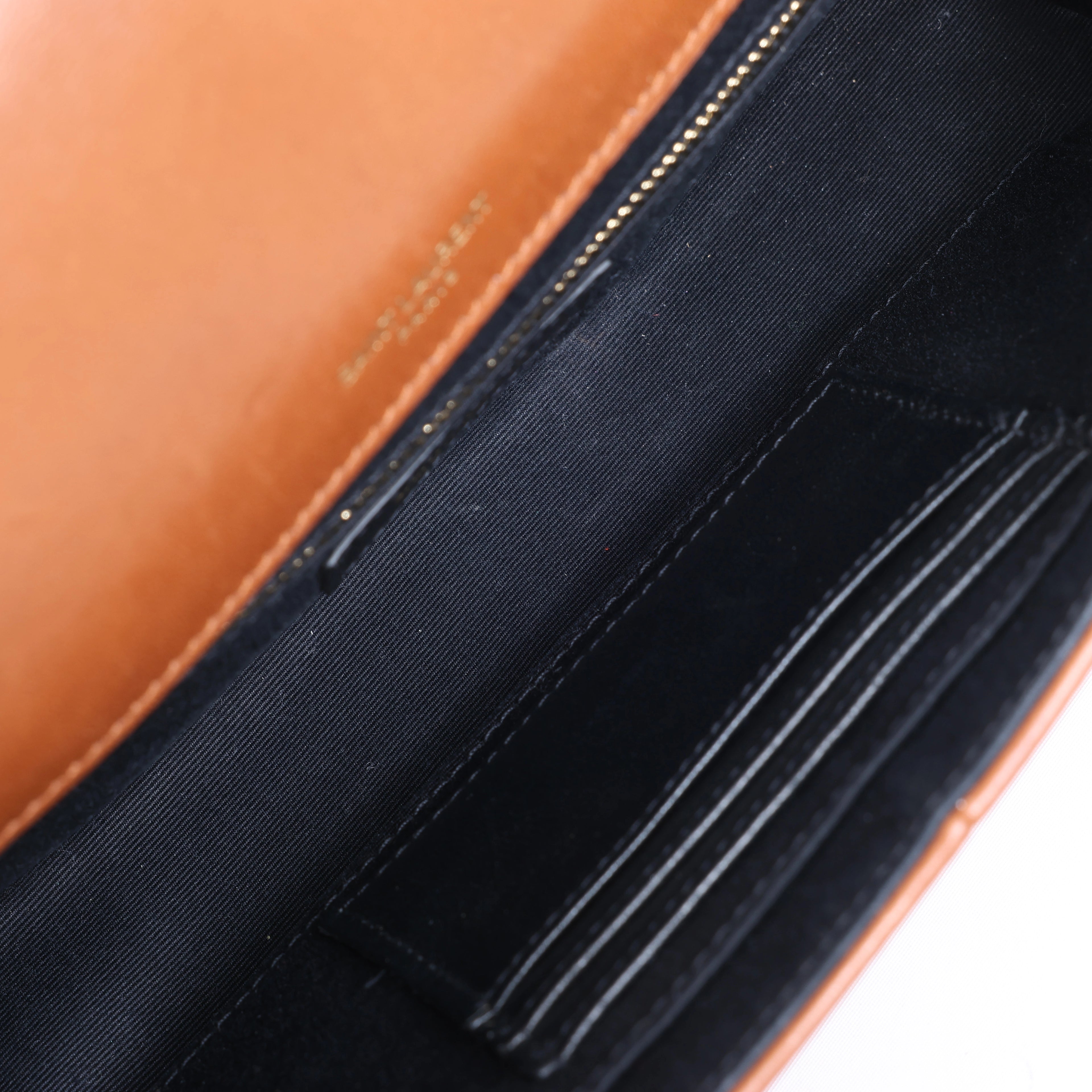 Saint Laurent Paris Jamie Leather Chain Crossbody Bag in Brown 515821