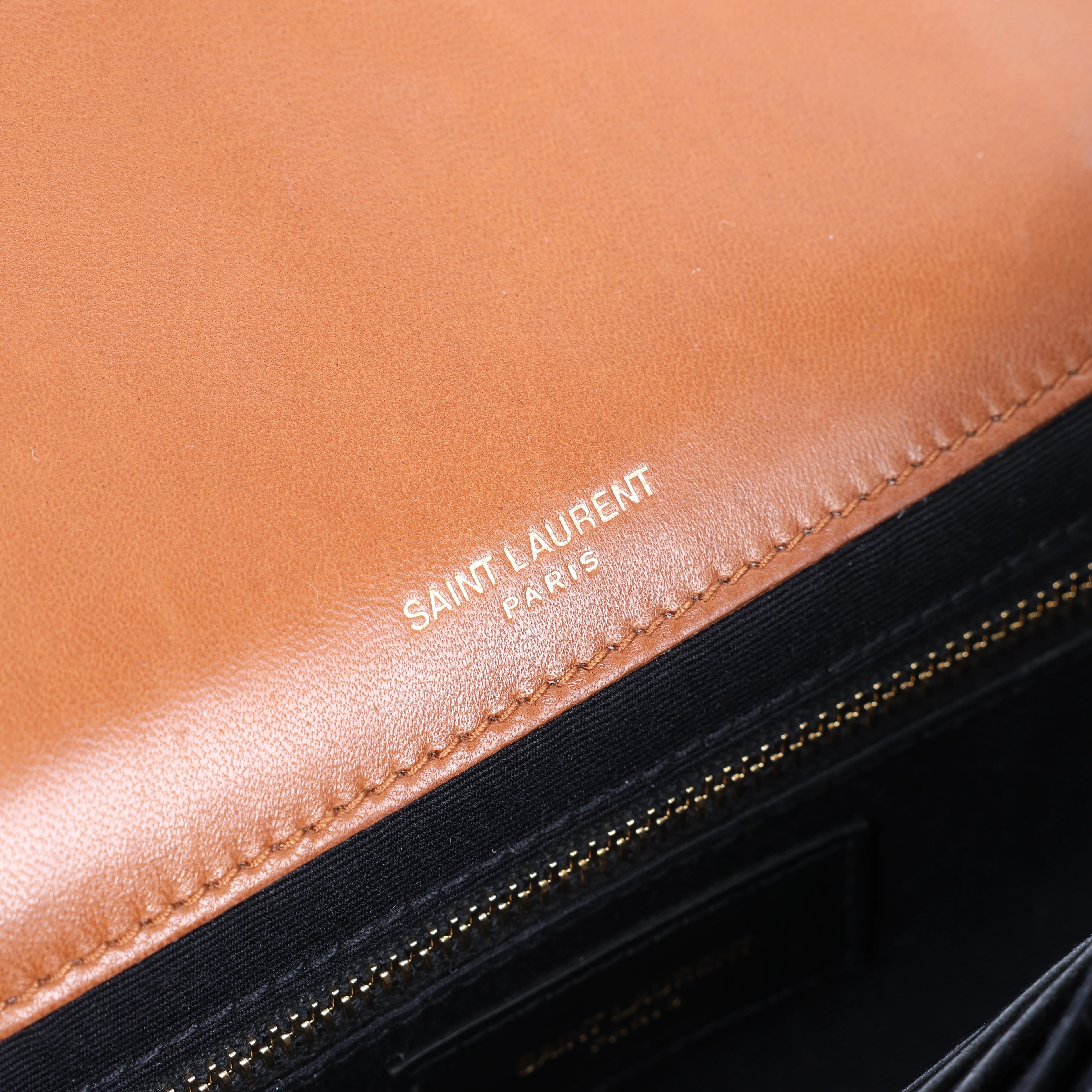 Saint Laurent Paris Jamie Leather Chain Crossbody Bag in Brown 515821
