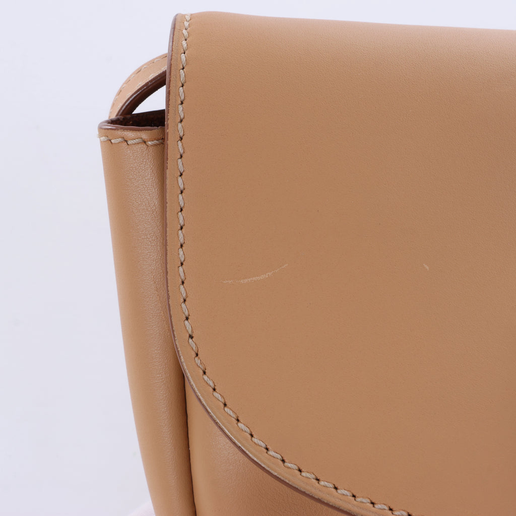 Saint Laurent Paris Kaia Leather Shoulder bag in Beige