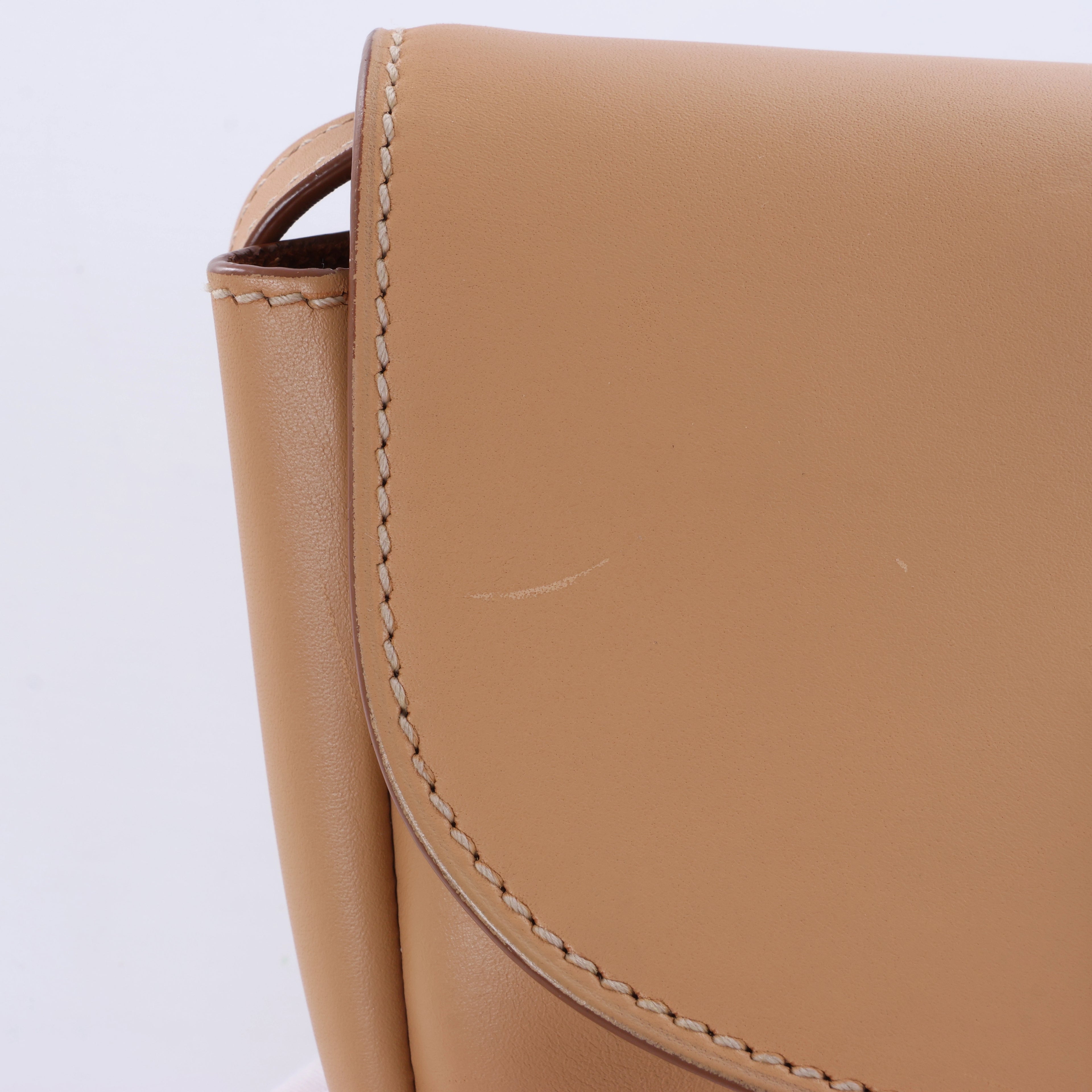 Saint Laurent Paris Kaia Leather Shoulder bag in Beige